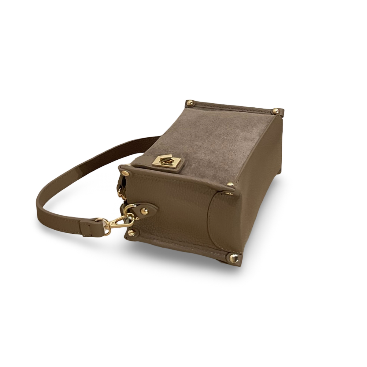 Petit Sac Carré en Cuir Suède Louise