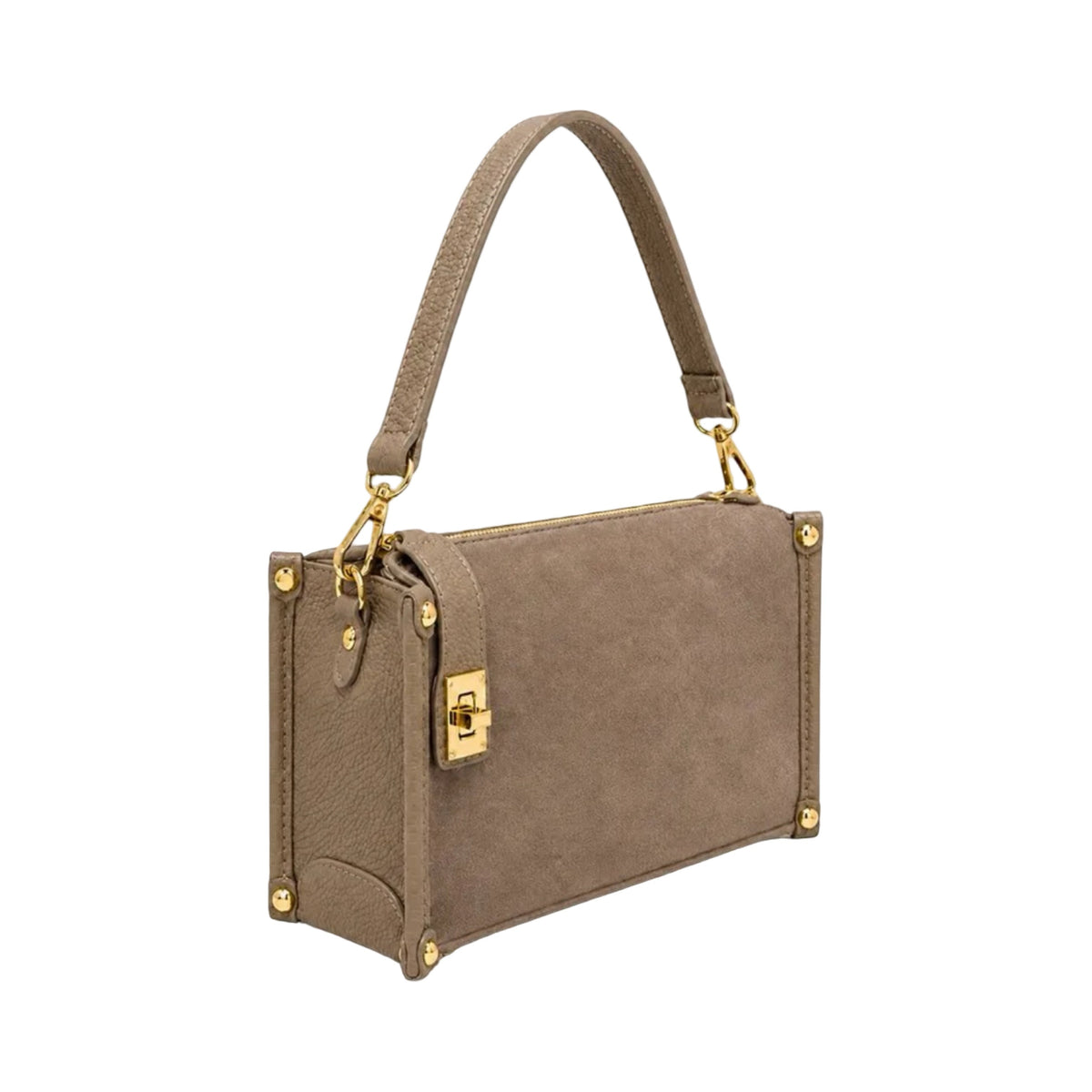 Petit Sac Carré en Cuir Suède Louise