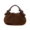 Sac en Cuir Suède et Grainé Nœud Bimatière