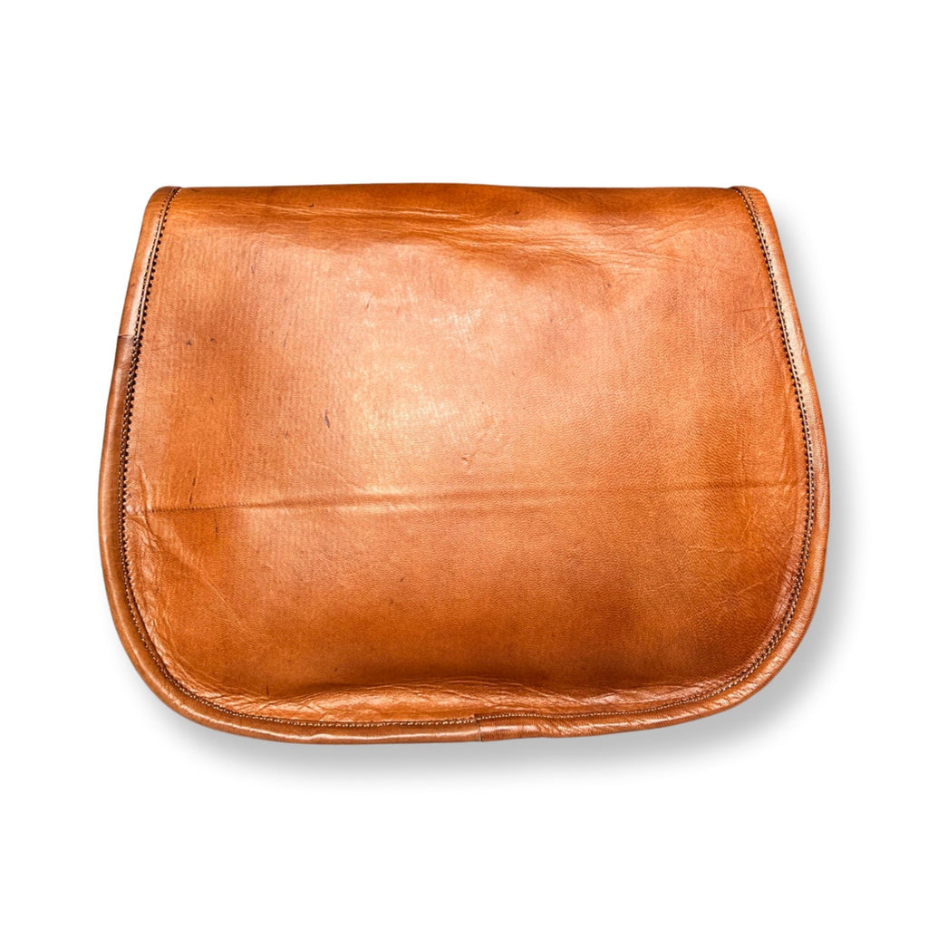 Sac bandoulière en cuir 33 cm Marron - Louisa Lee