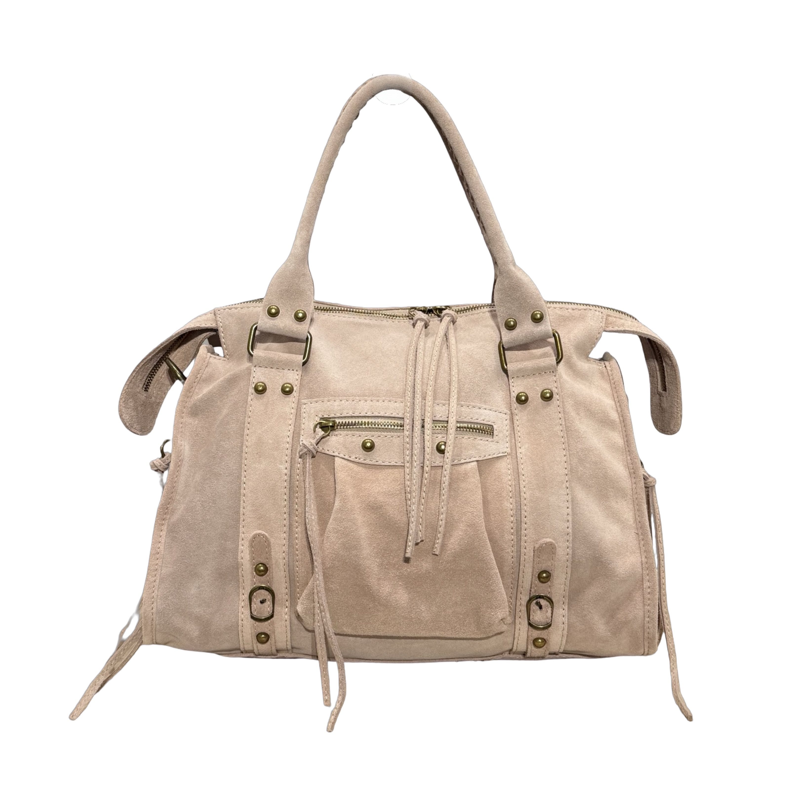 SAC CUIR SUÈDE CAPUCINE L
